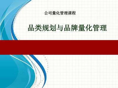 品牌管理-品类规划与品牌量化管理教材(PPT86页)