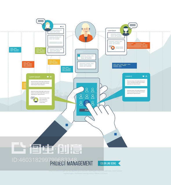 业务分析、咨询、战略规划、项目管理的概念Concept for business analysis, consulting, strategy planning, project management
