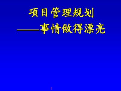 5.第五章 项目管理规划-把事情做得更漂亮